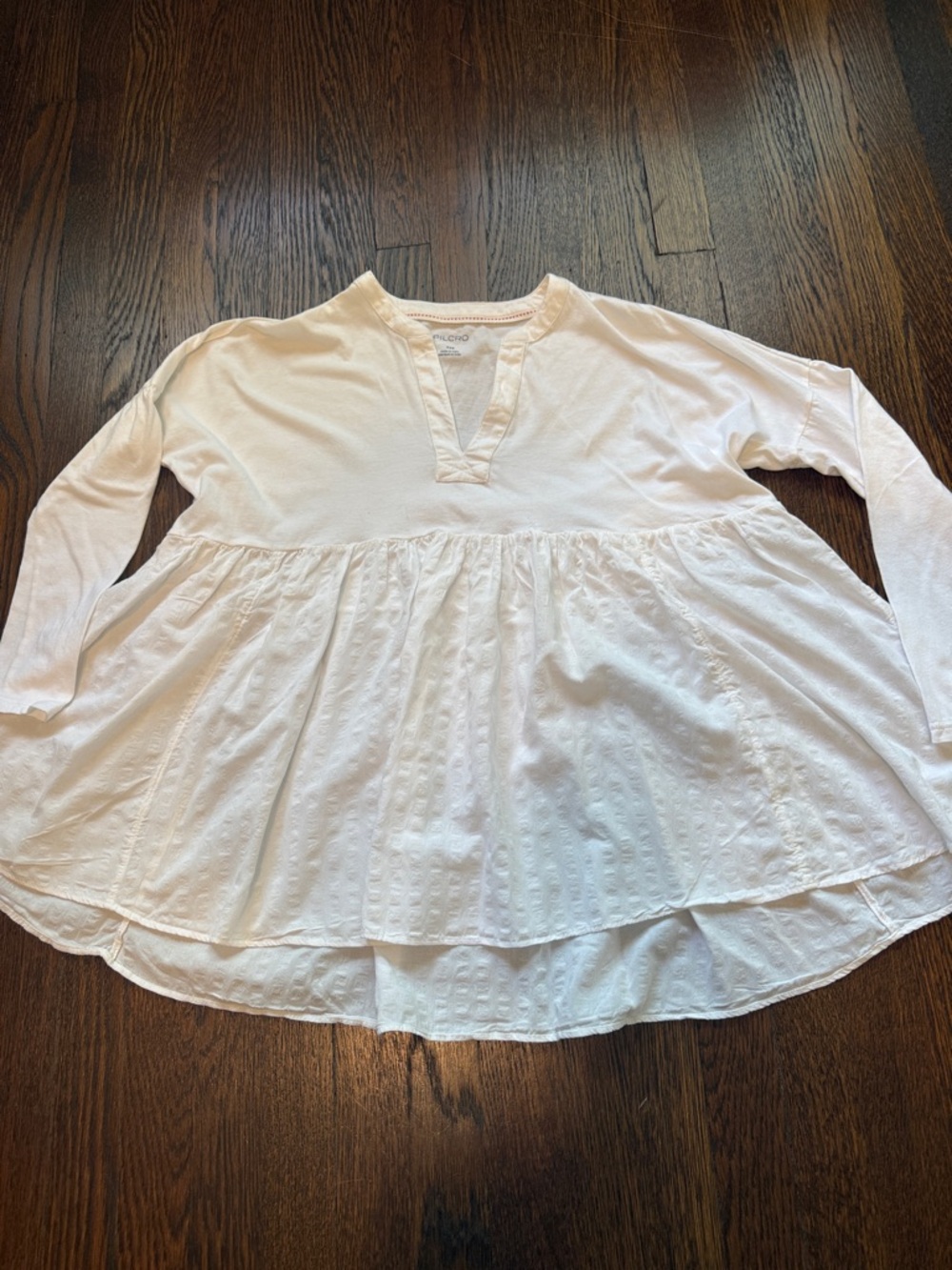 Pilcro white peplum top